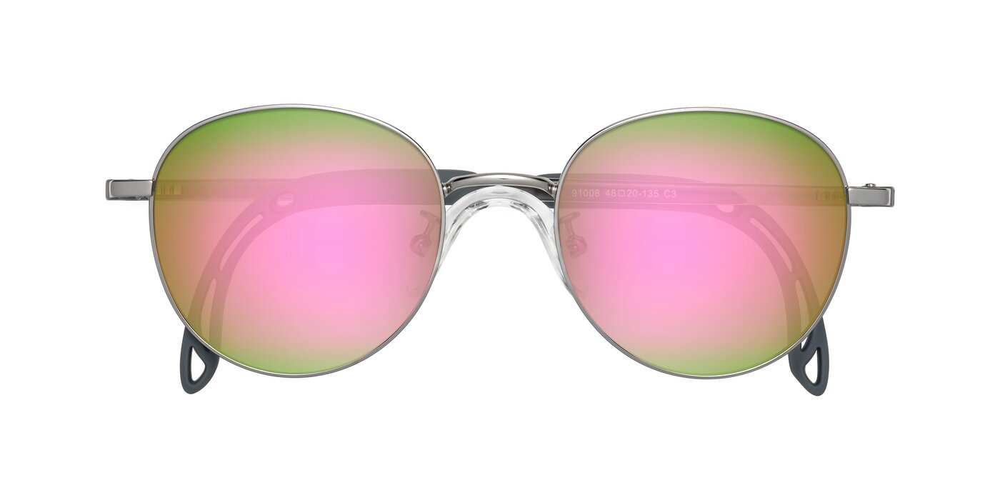 Ann - Knight Silver Flash Mirrored Sunglasses