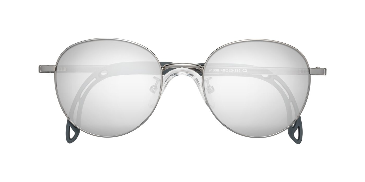 Ann - Knight Silver Flash Mirrored Sunglasses