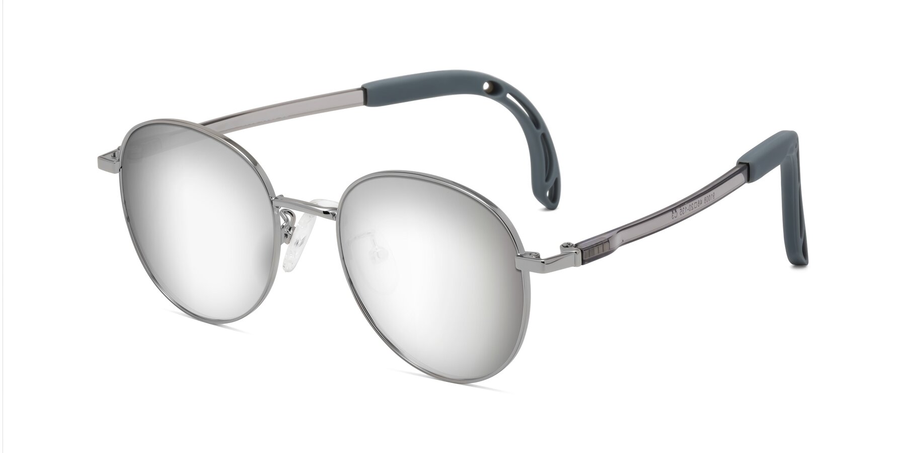 Angle of Ann in Knight Silver with Silver Mirrored Lenses