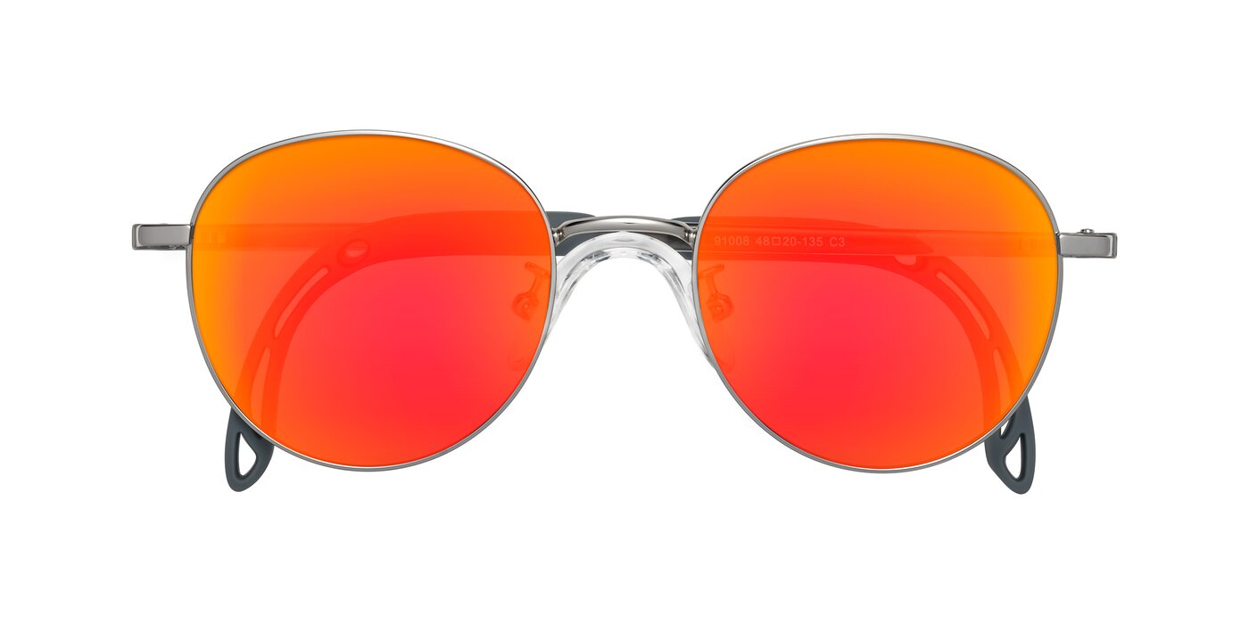 Ann - Knight Silver Flash Mirrored Sunglasses