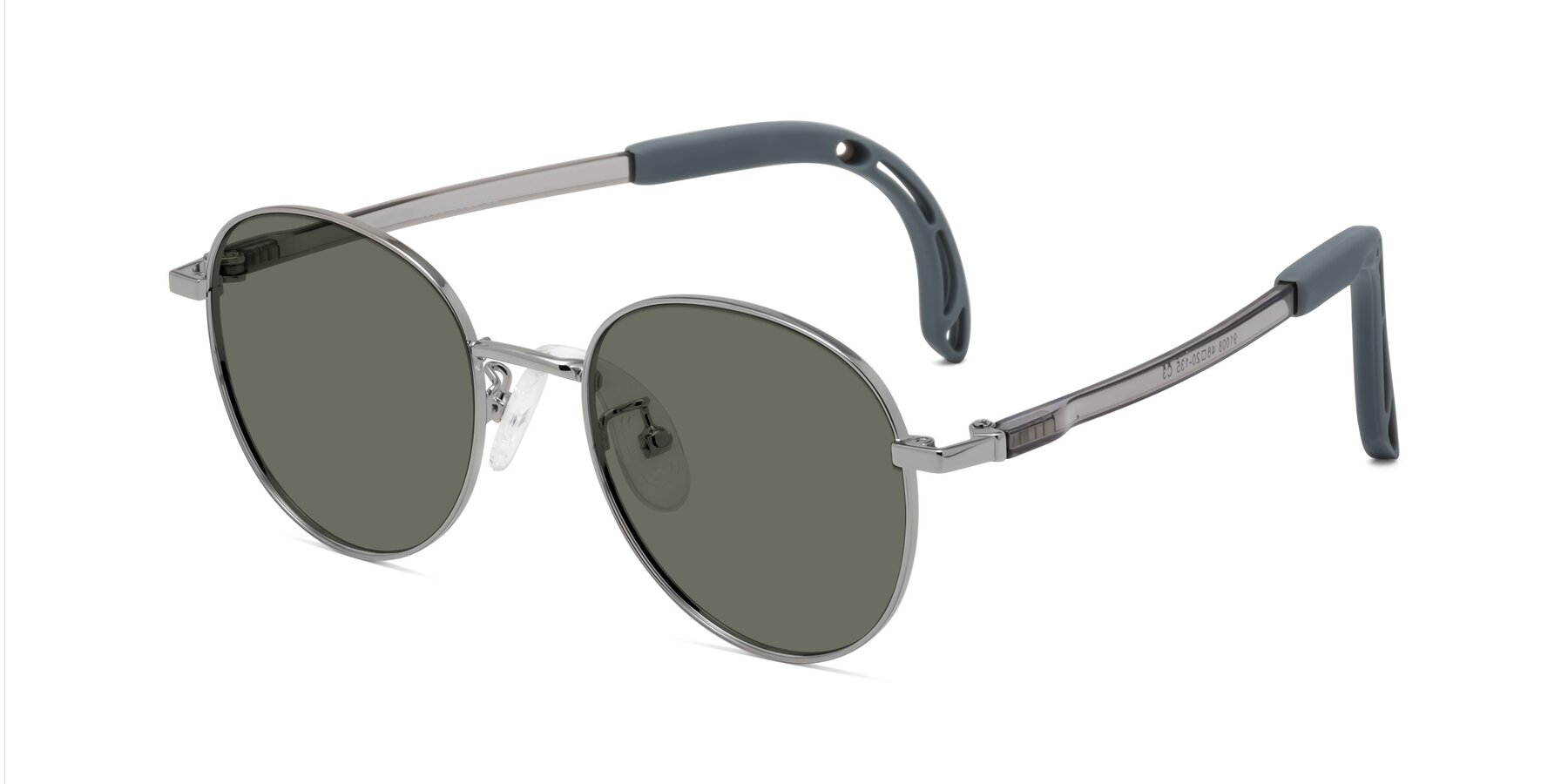 Angle of Ann in Knight Silver with Gray Polarized Lenses