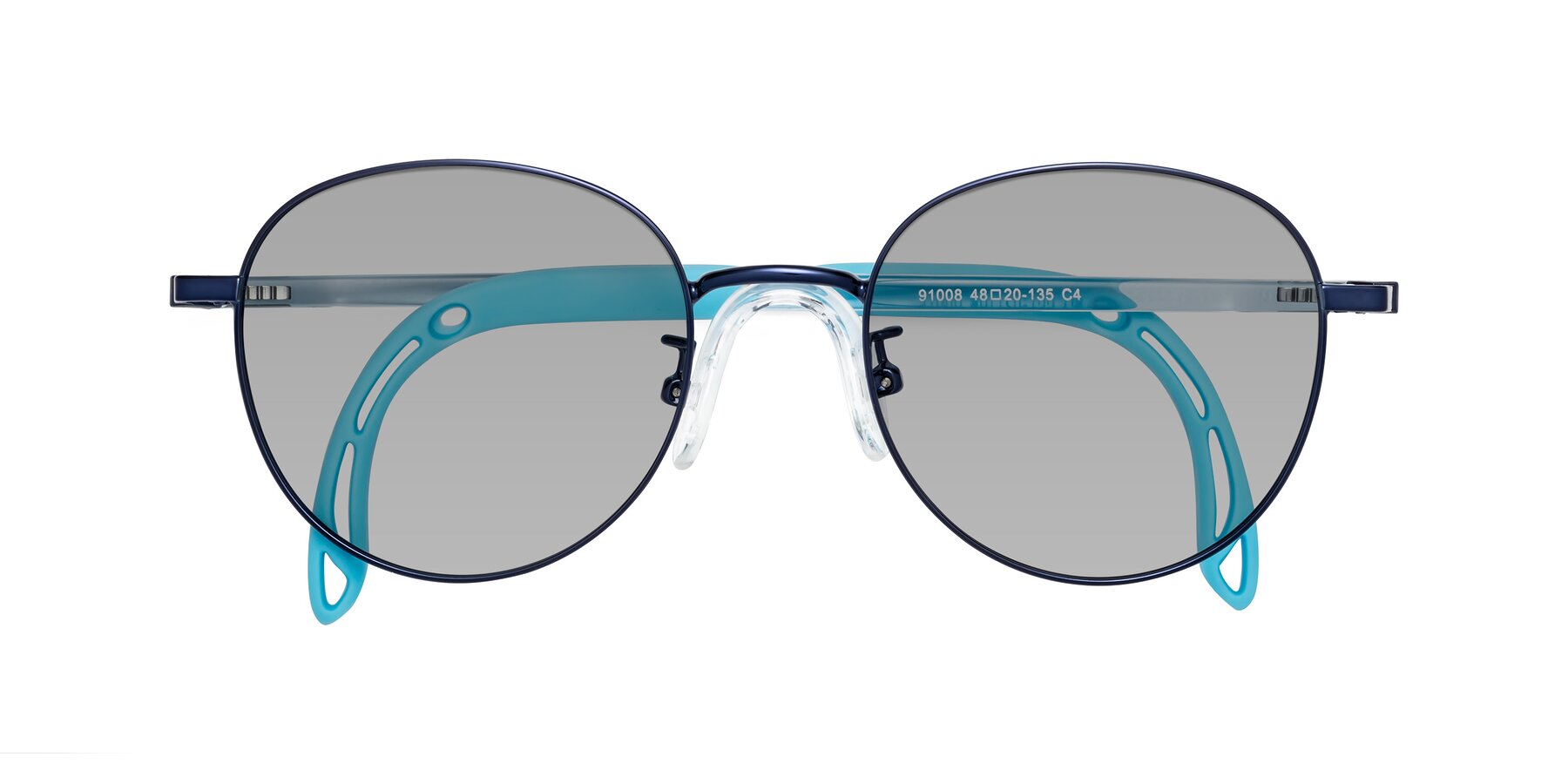 Folded Front of Ann in Sailor Blue with Light Gray Tinted Lenses