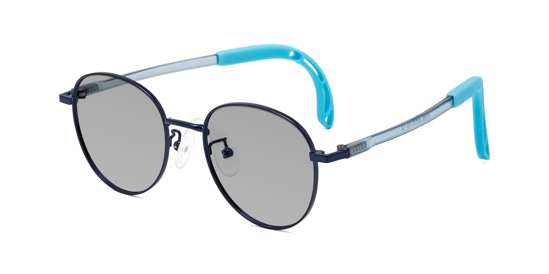 Angle of Ann in Sailor Blue with Light Gray Tinted Lenses