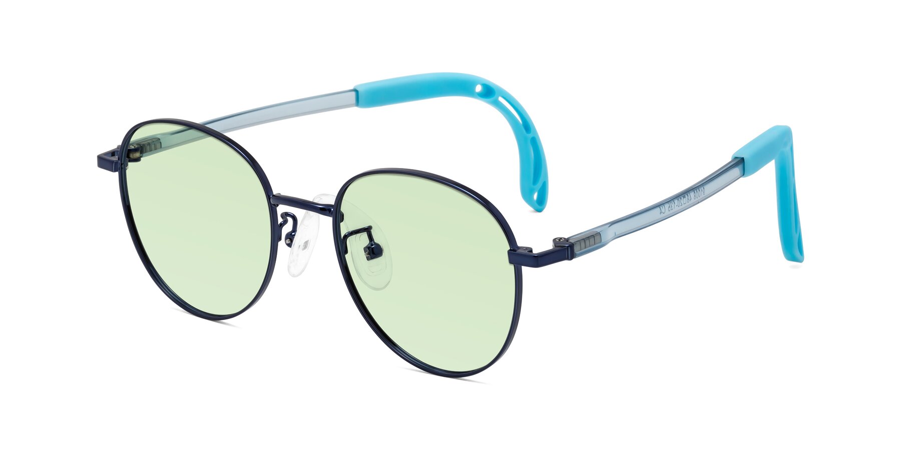 Angle of Ann in Sailor Blue with Light Green Tinted Lenses