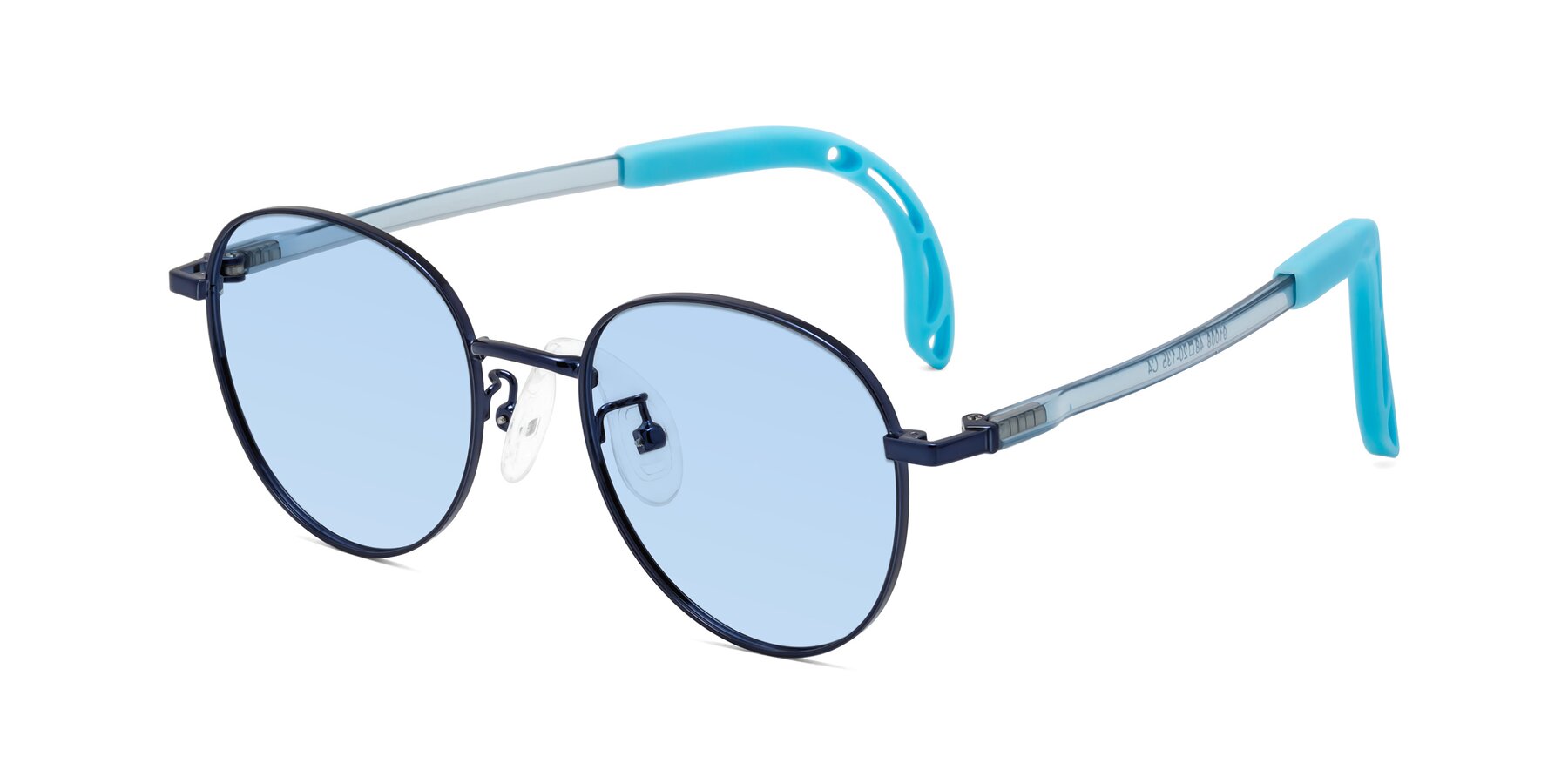 Angle of Ann in Sailor Blue with Light Blue Tinted Lenses