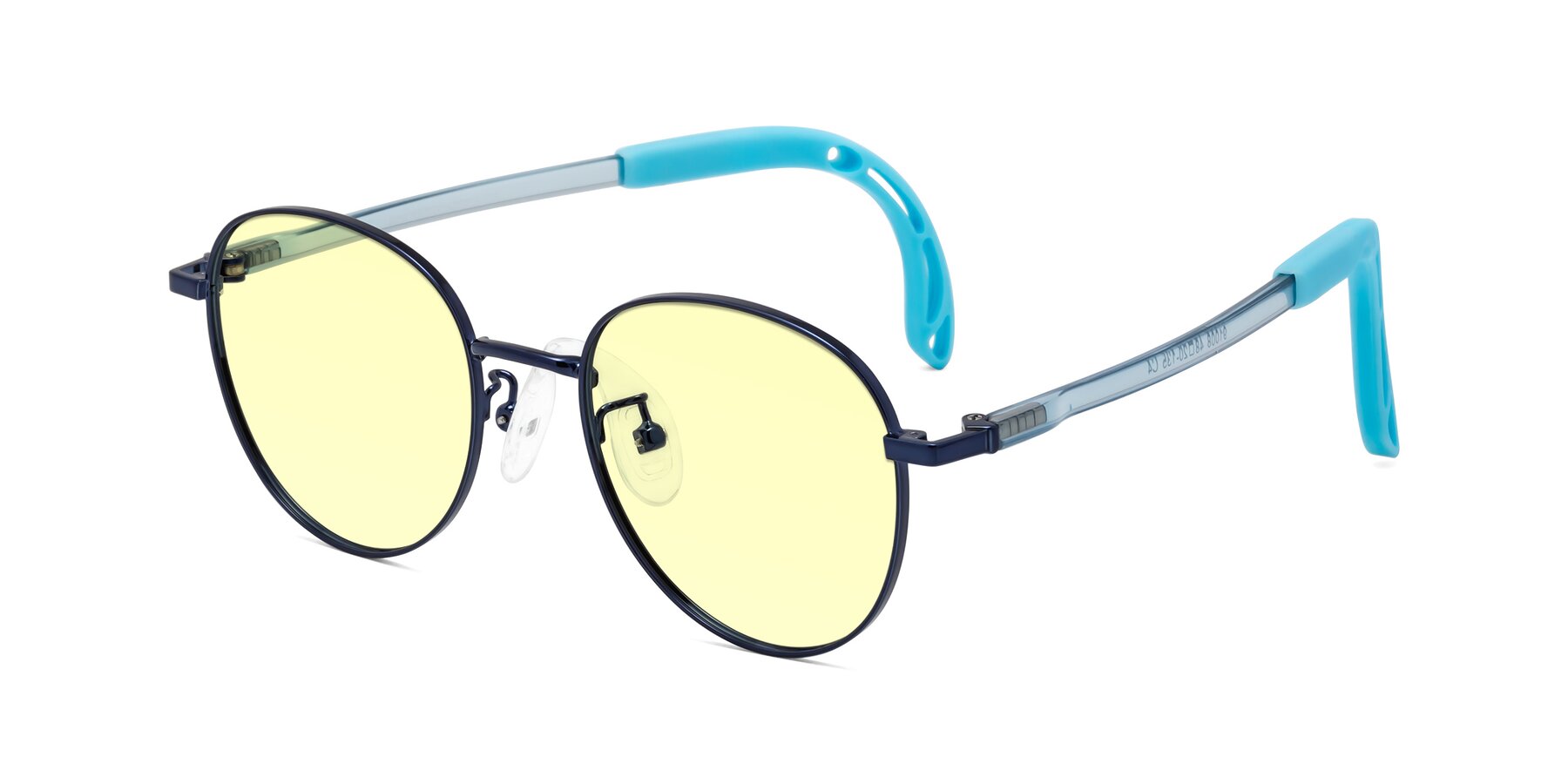 Angle of Ann in Sailor Blue with Light Yellow Tinted Lenses