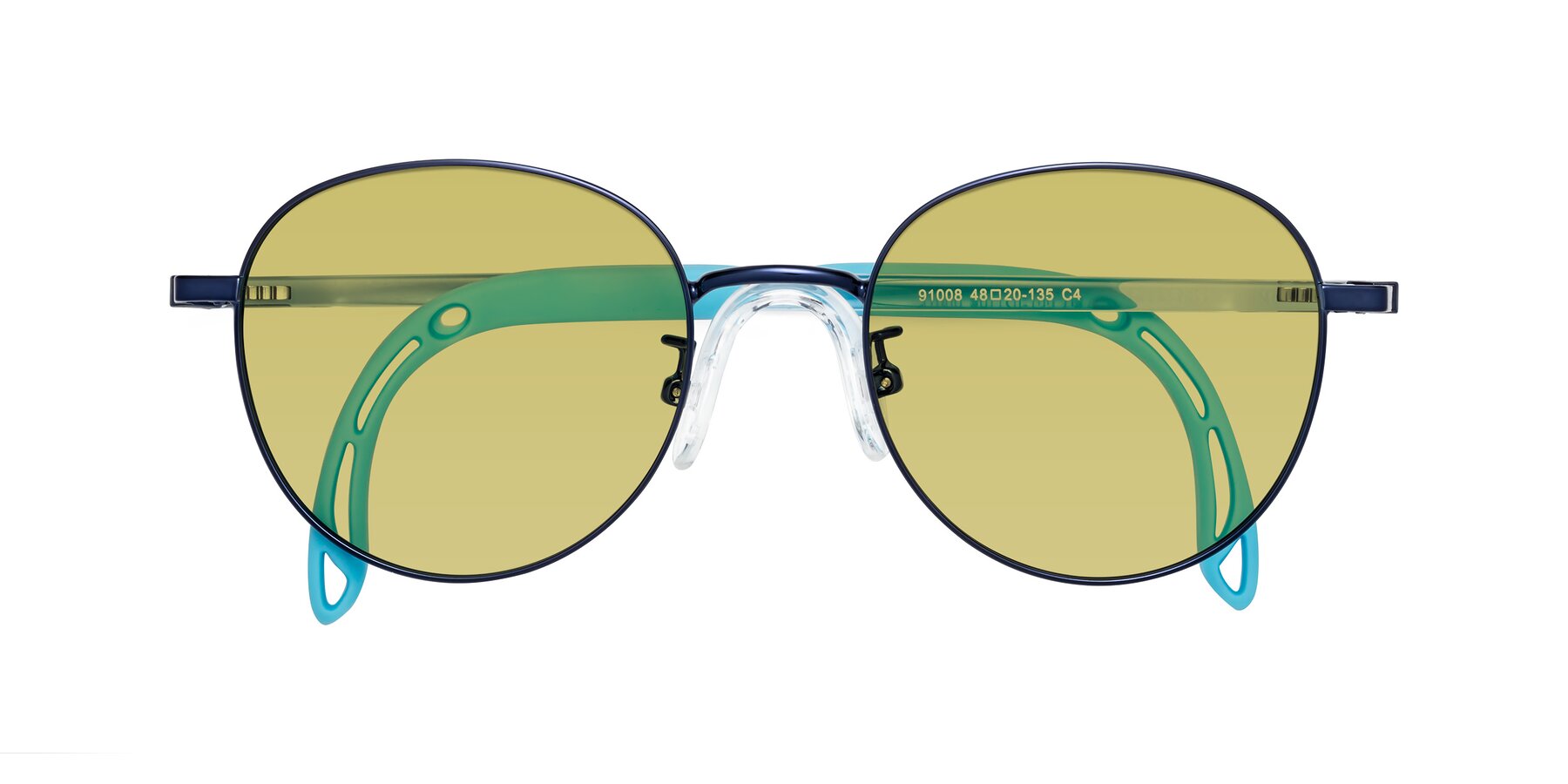 Folded Front of Ann in Sailor Blue with Medium Champagne Tinted Lenses