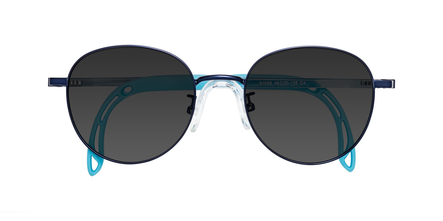 Folded Front of Ann in Sailor Blue with Gray Tinted Lenses