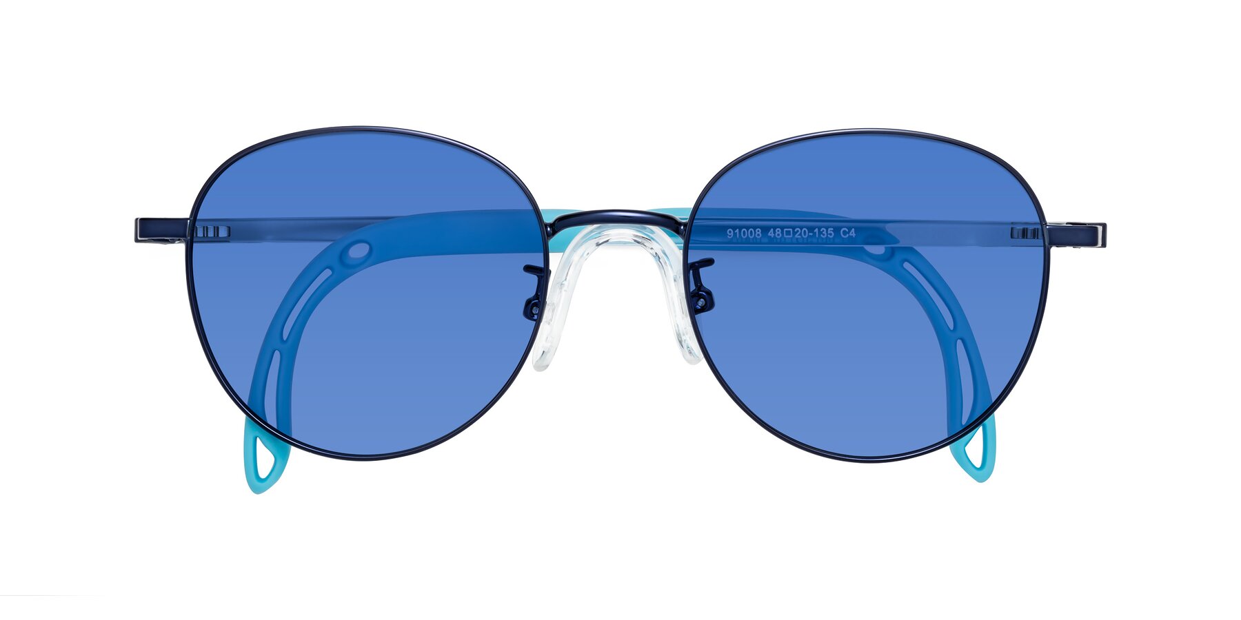 Folded Front of Ann in Sailor Blue with Blue Tinted Lenses