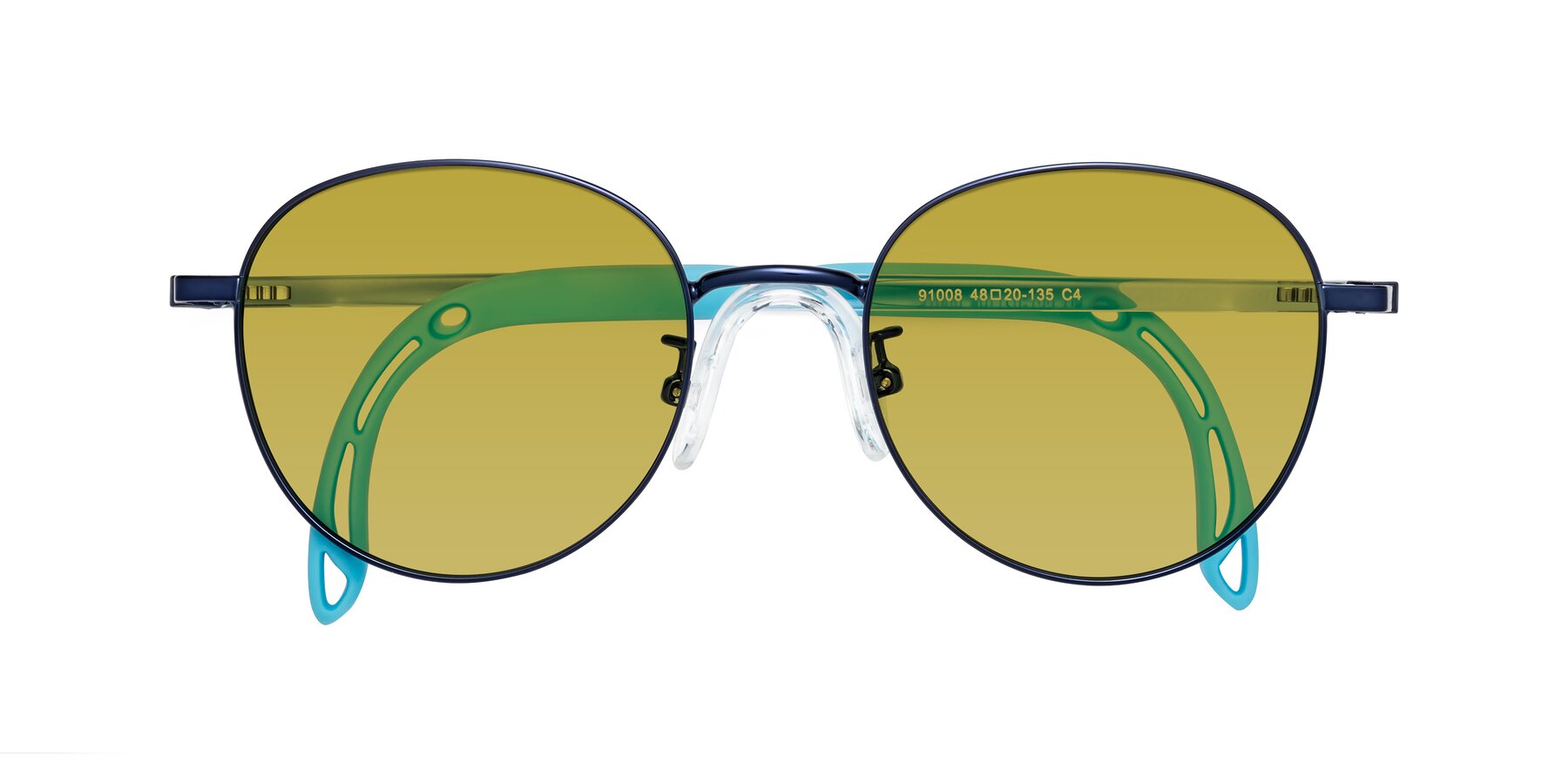 Folded Front of Ann in Sailor Blue with Champagne Tinted Lenses