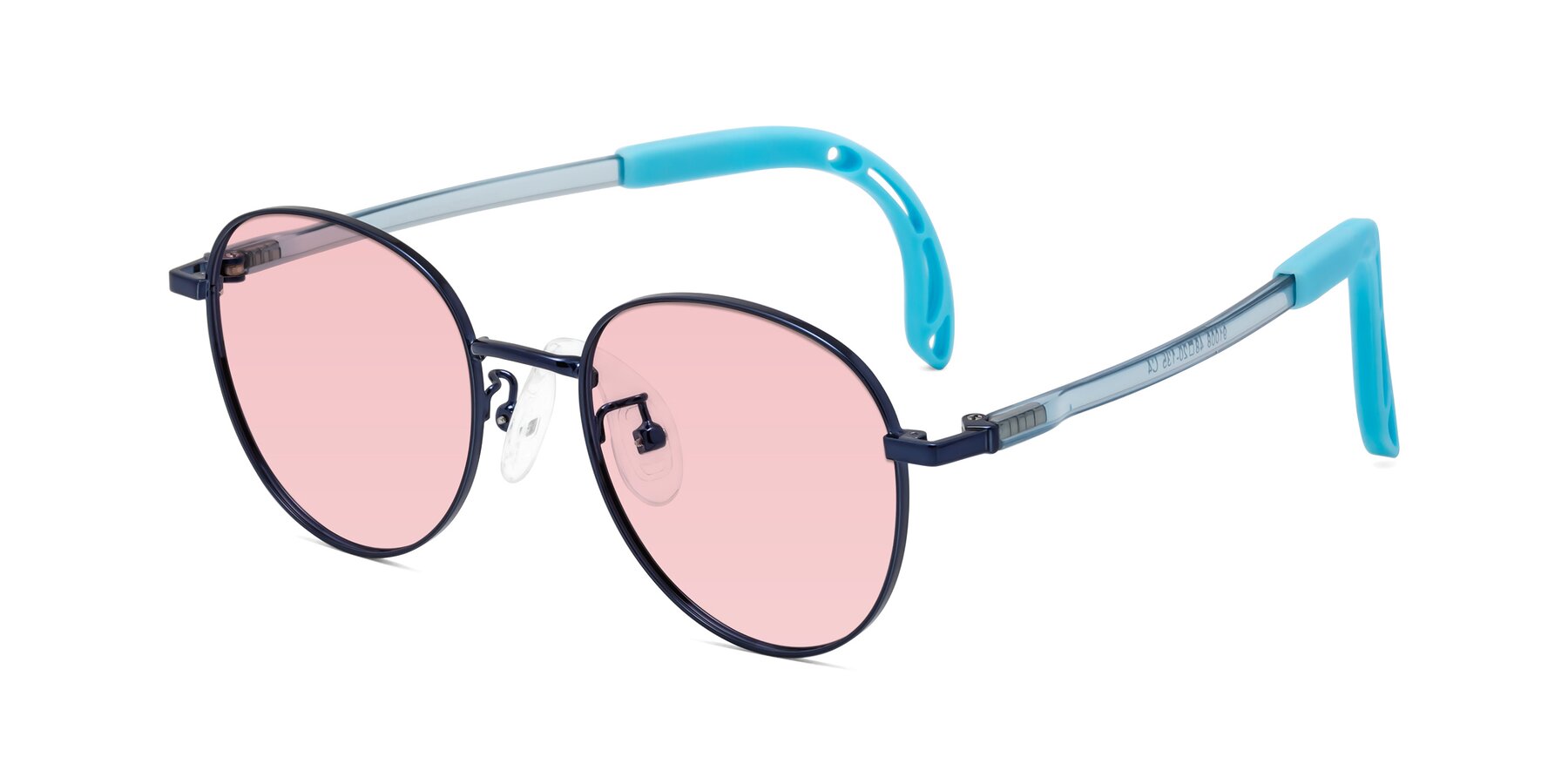 Angle of Ann in Sailor Blue with Light Garnet Tinted Lenses