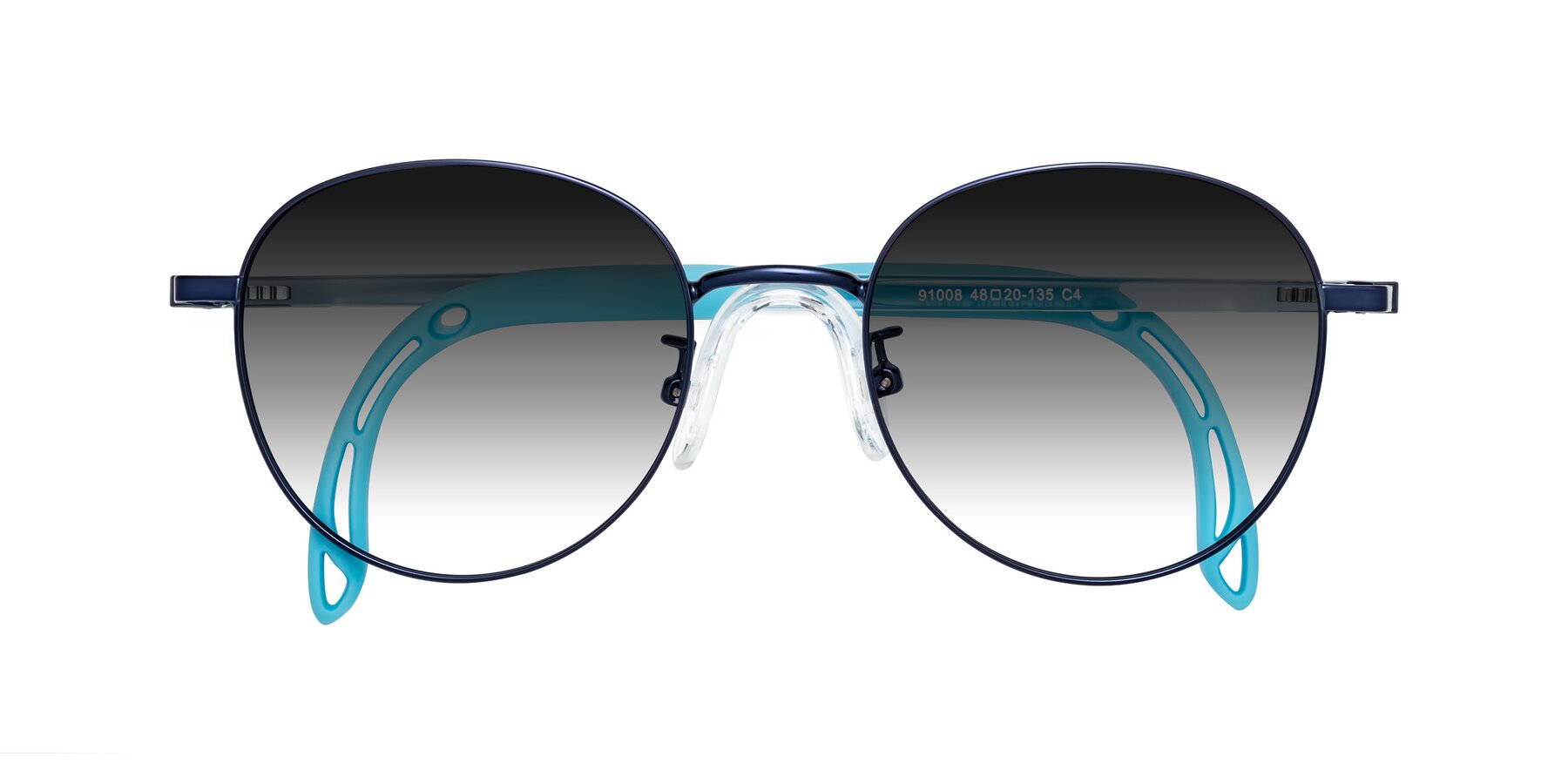 Folded Front of Ann in Sailor Blue with Gray Gradient Lenses