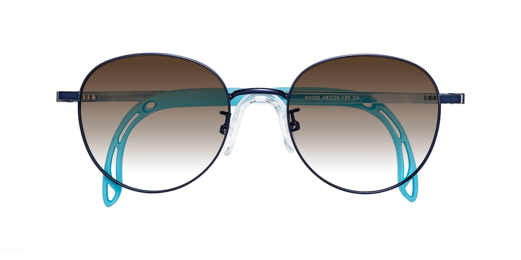 Folded Front of Ann in Sailor Blue with Brown Gradient Lenses