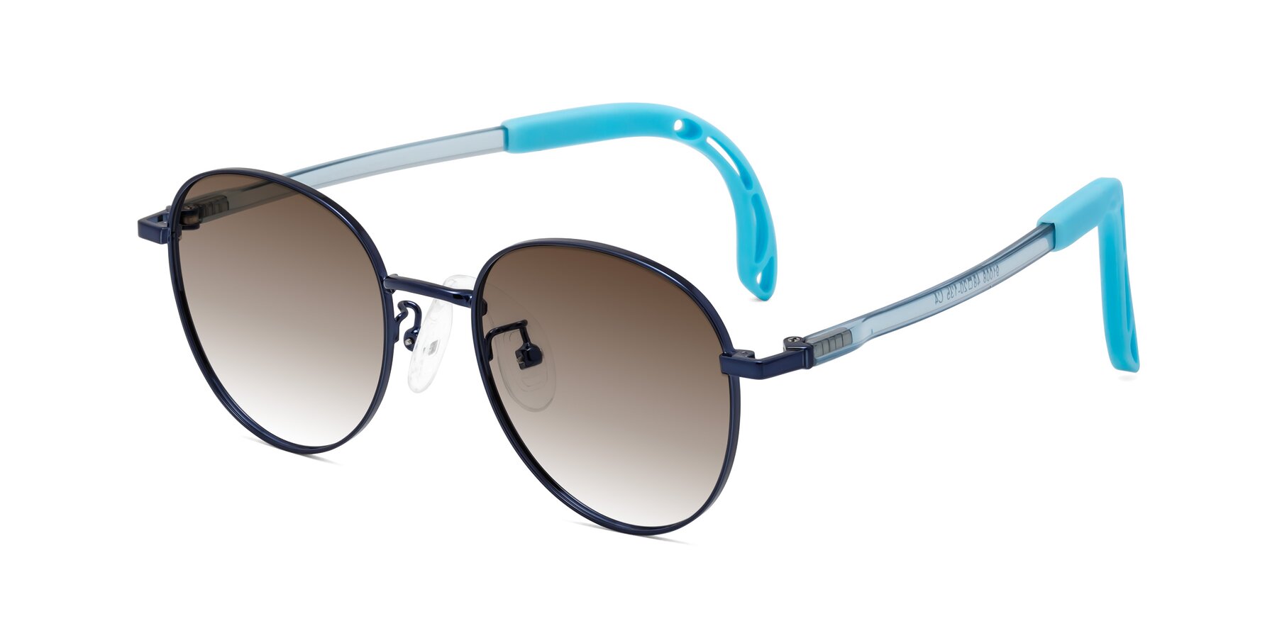 Angle of Ann in Sailor Blue with Brown Gradient Lenses