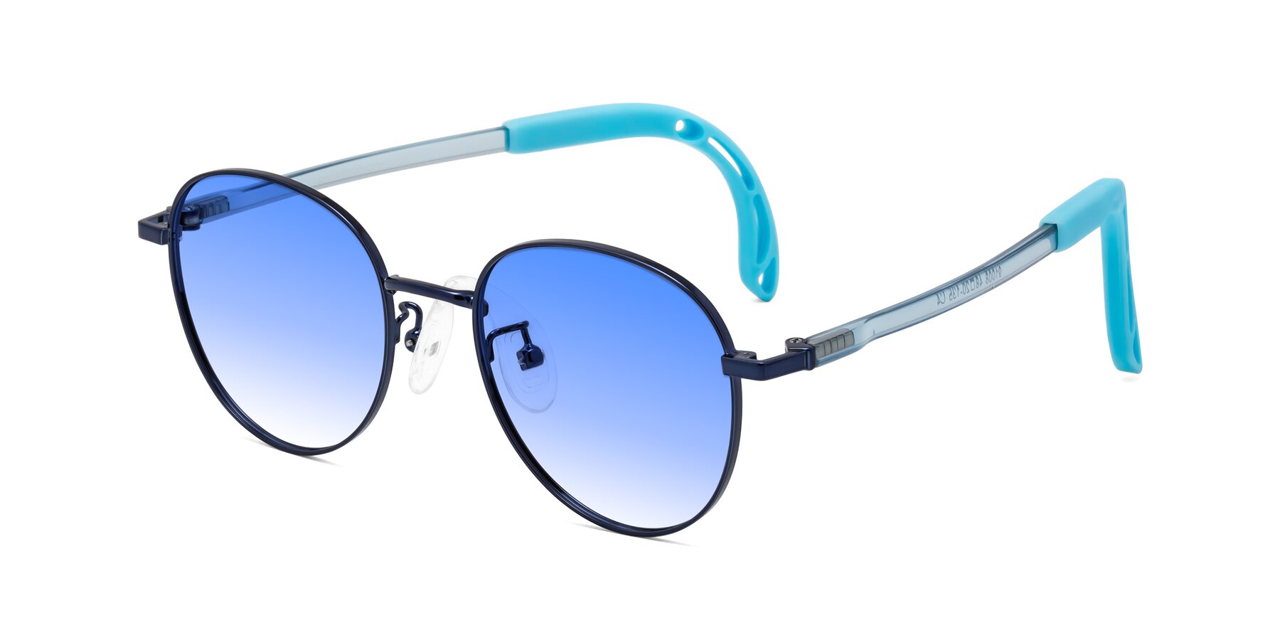 Angle of Ann in Sailor Blue with Blue Gradient Lenses