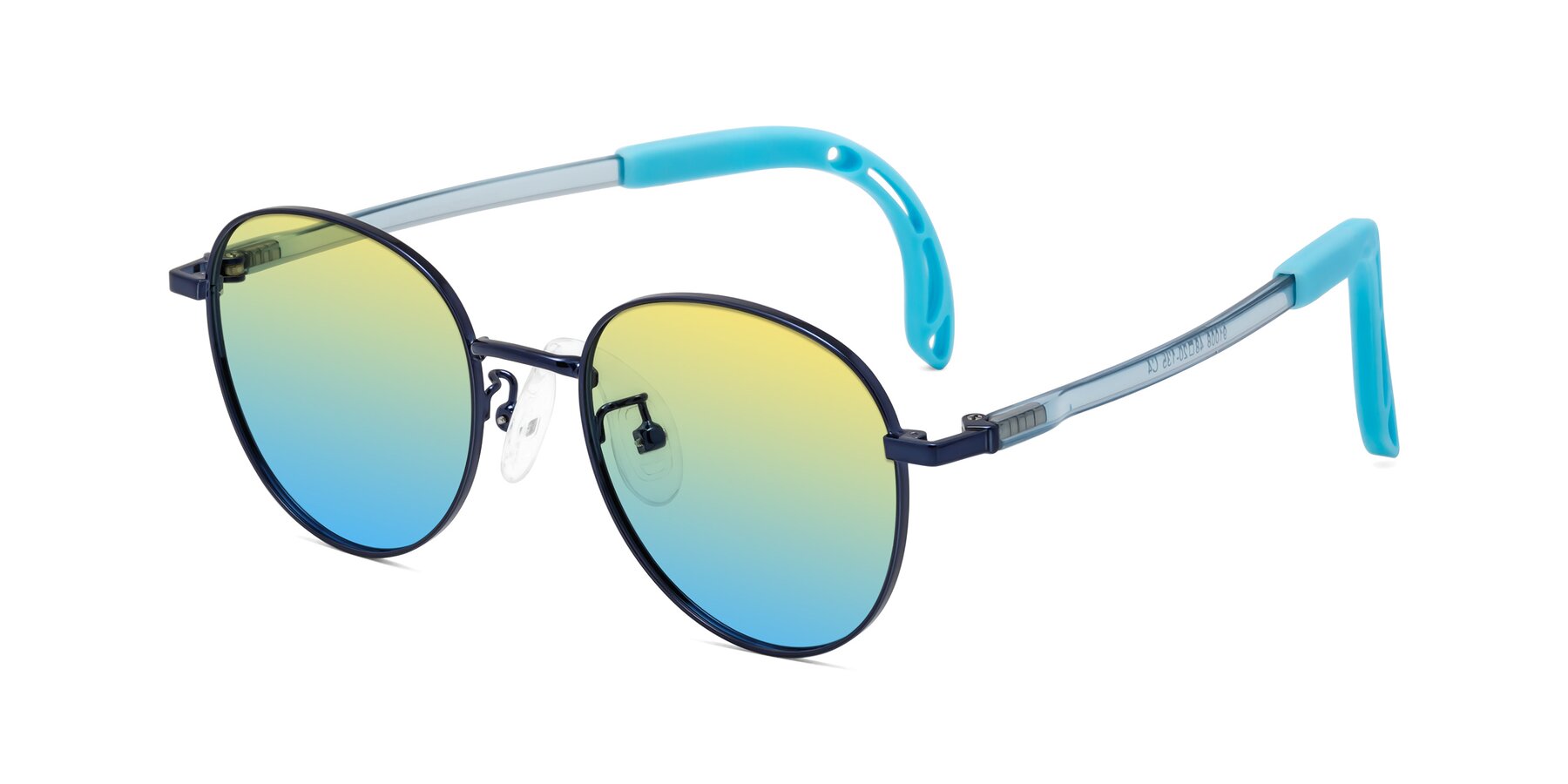 Angle of Ann in Sailor Blue with Yellow / Blue Gradient Lenses