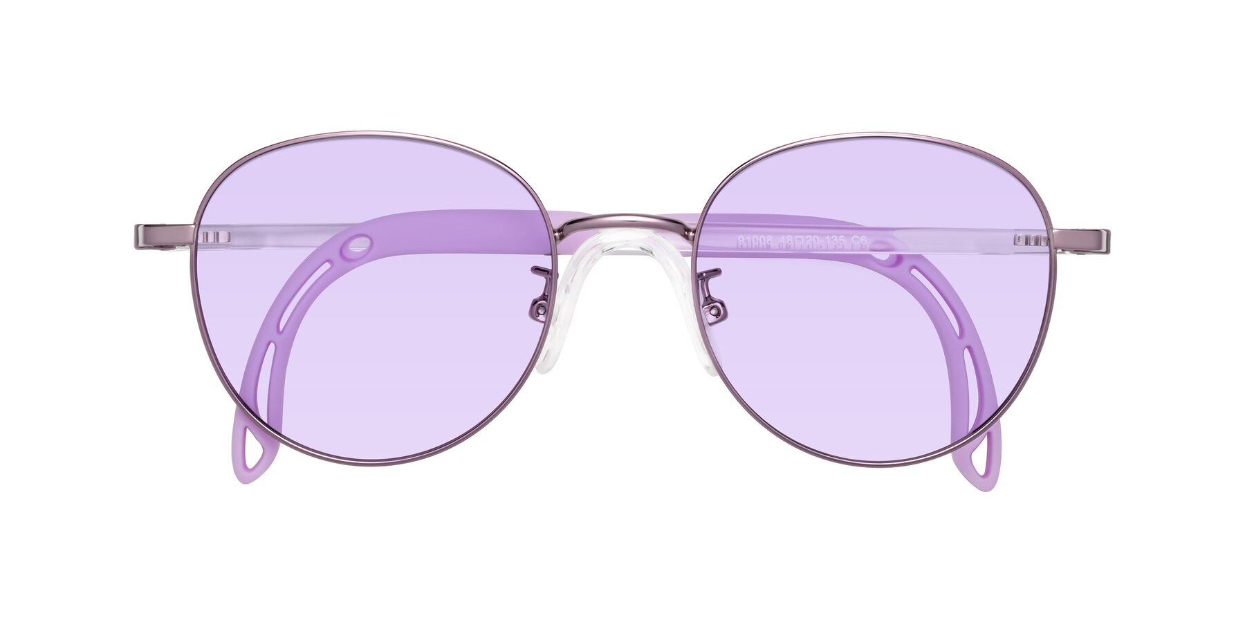 Folded Front of Ann in Magician Purple with Light Purple Tinted Lenses