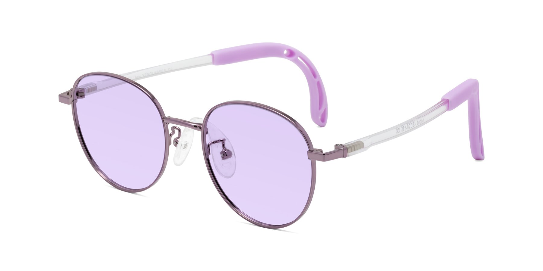 Angle of Ann in Magician Purple with Light Purple Tinted Lenses