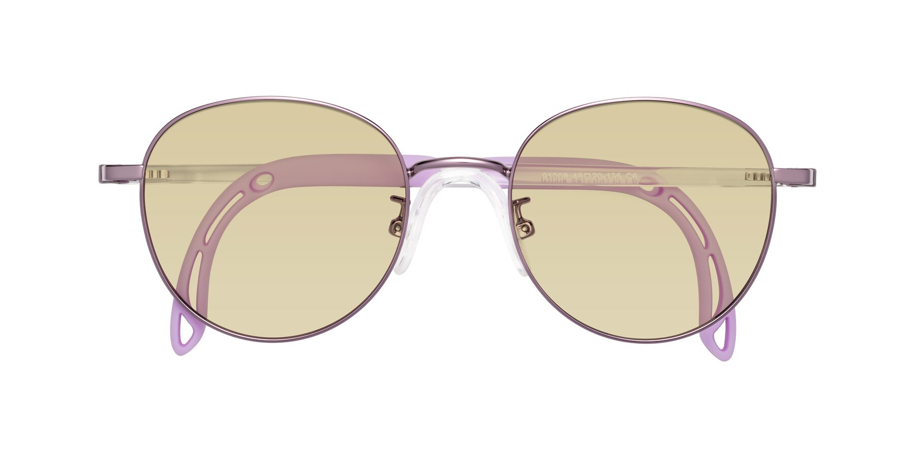 Folded Front of Ann in Magician Purple with Light Champagne Tinted Lenses