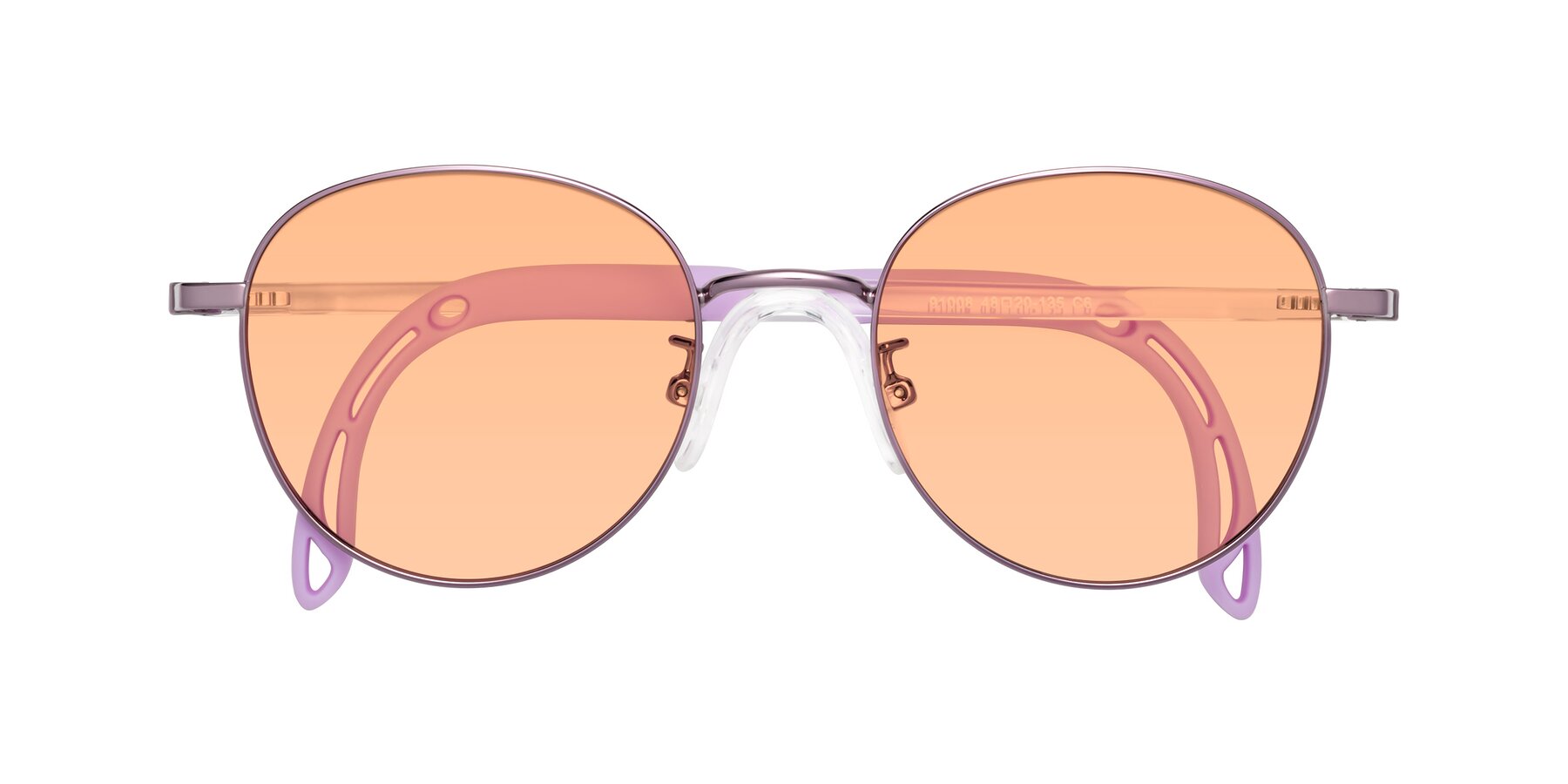 Folded Front of Ann in Magician Purple with Light Orange Tinted Lenses