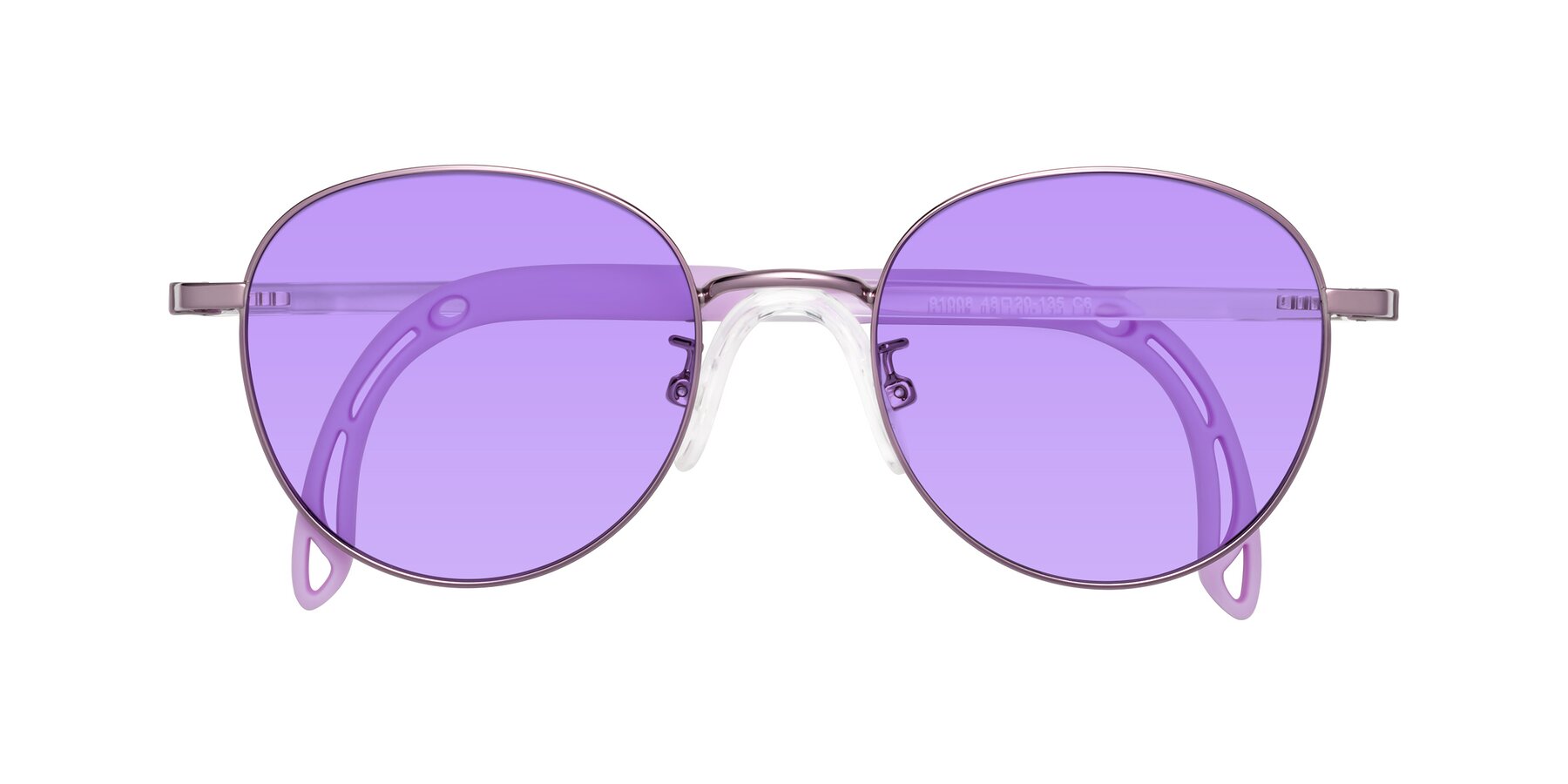 Folded Front of Ann in Magician Purple with Medium Purple Tinted Lenses