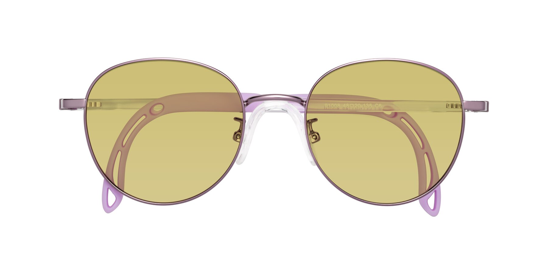 Folded Front of Ann in Magician Purple with Medium Champagne Tinted Lenses