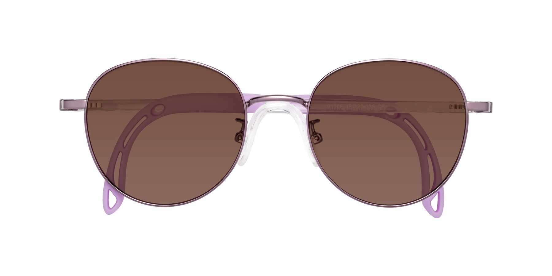 Folded Front of Ann in Magician Purple with Brown Tinted Lenses