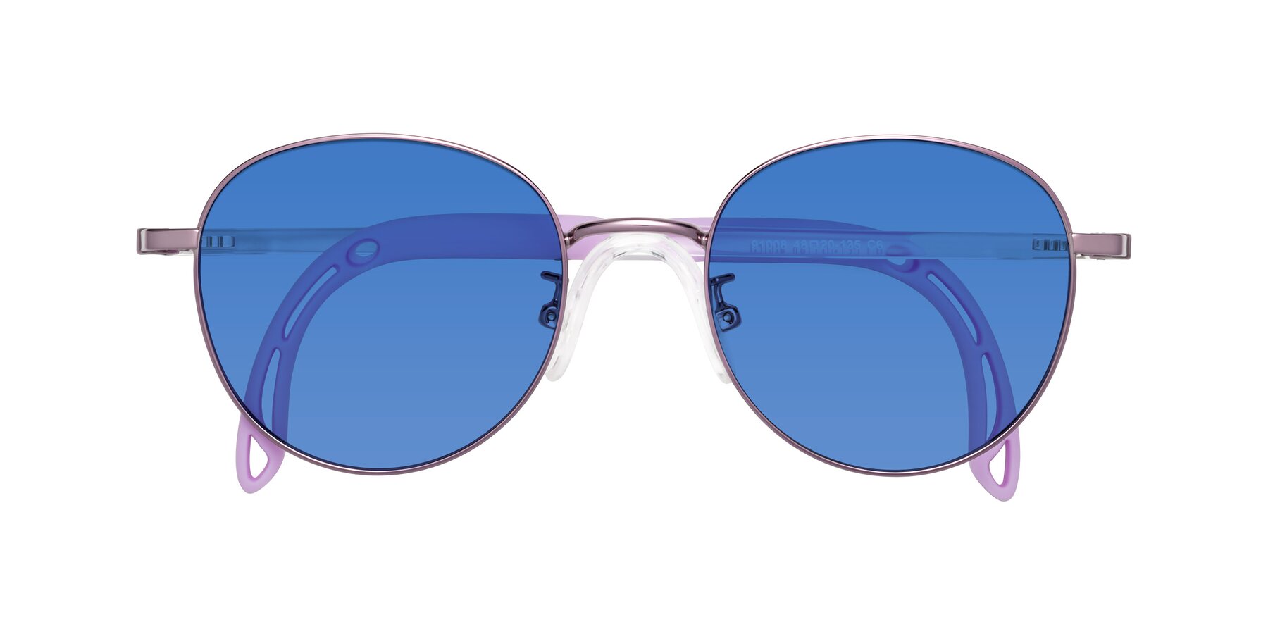 Folded Front of Ann in Magician Purple with Blue Tinted Lenses