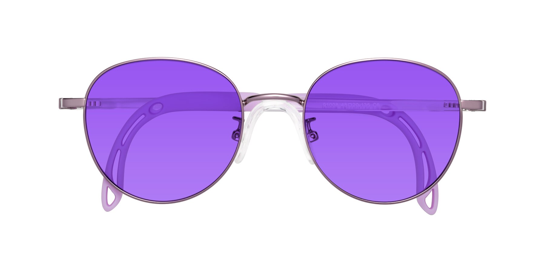 Folded Front of Ann in Magician Purple with Purple Tinted Lenses