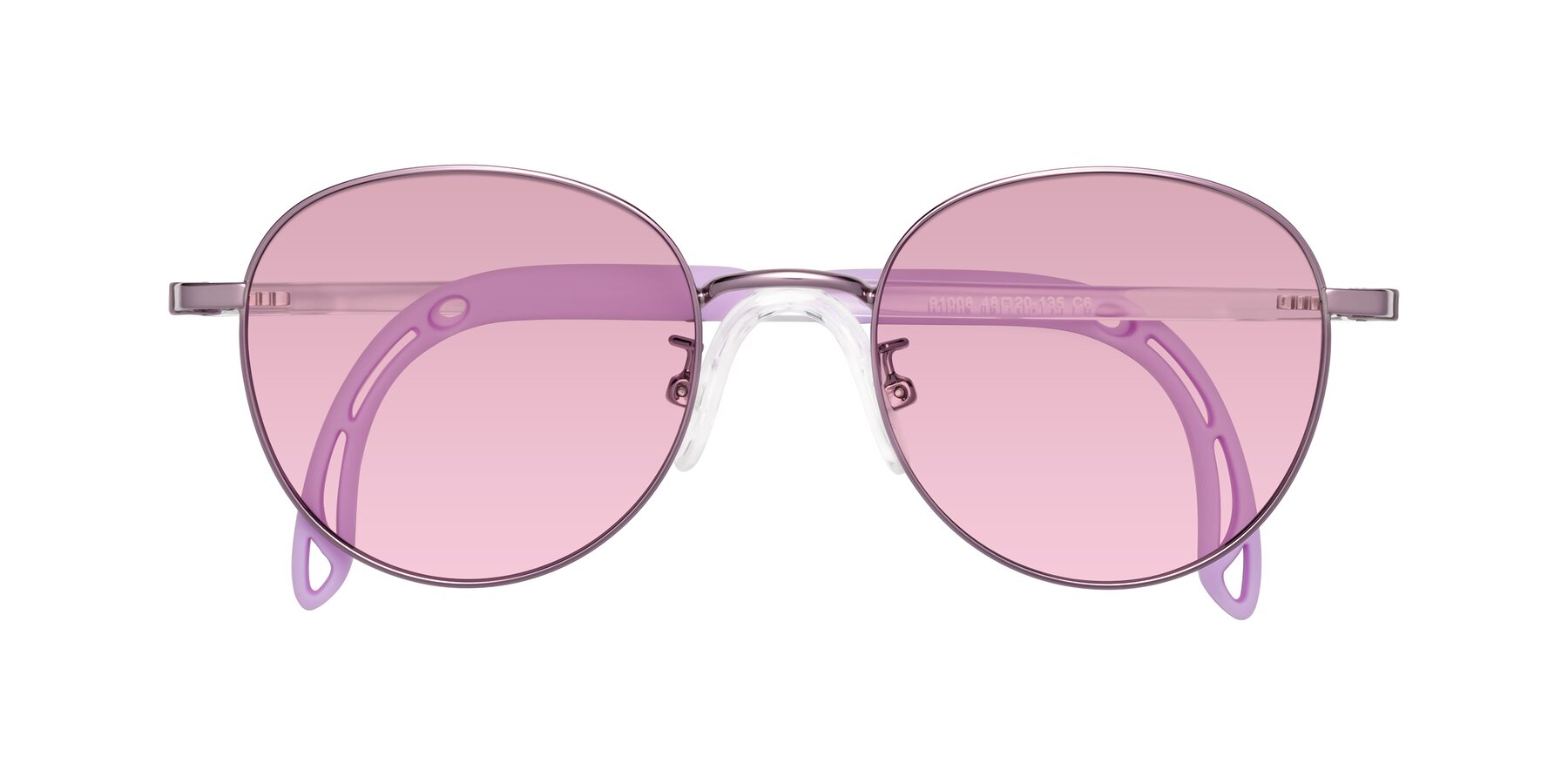 Folded Front of Ann in Magician Purple with Light Wine Tinted Lenses