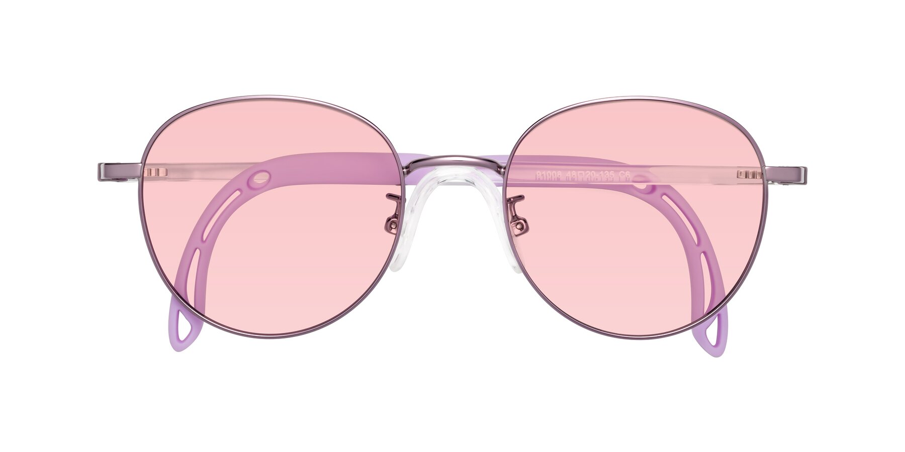 Folded Front of Ann in Magician Purple with Light Garnet Tinted Lenses