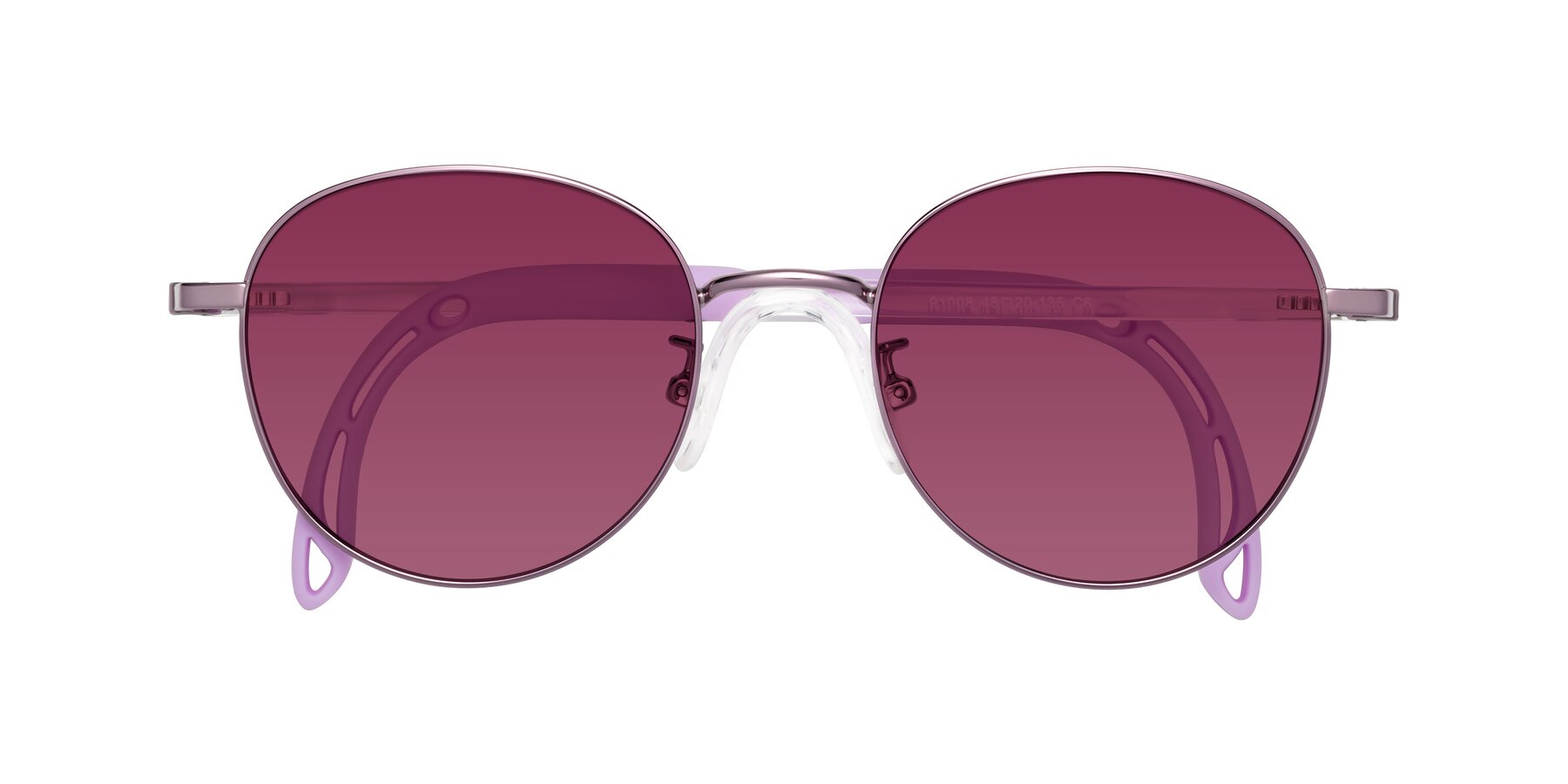 Folded Front of Ann in Magician Purple with Wine Tinted Lenses