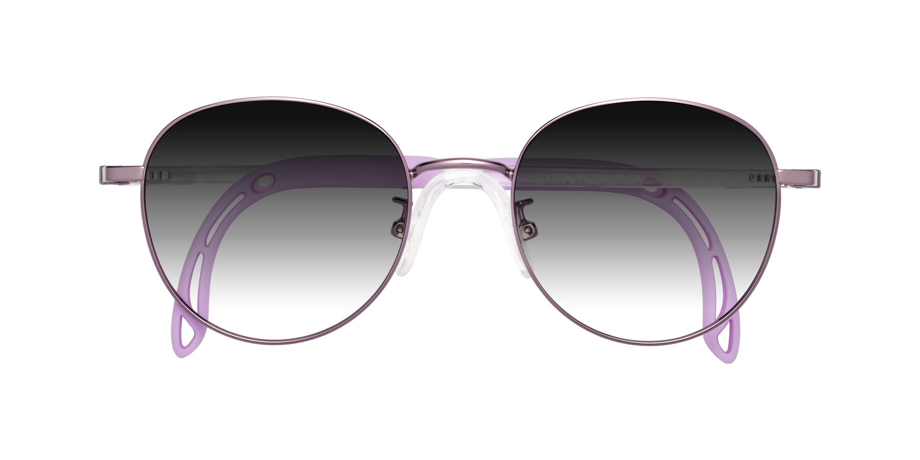 Folded Front of Ann in Magician Purple with Gray Gradient Lenses