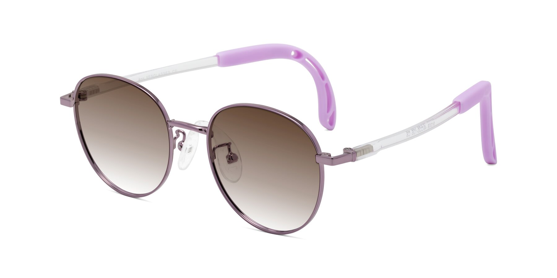 Angle of Ann in Magician Purple with Brown Gradient Lenses