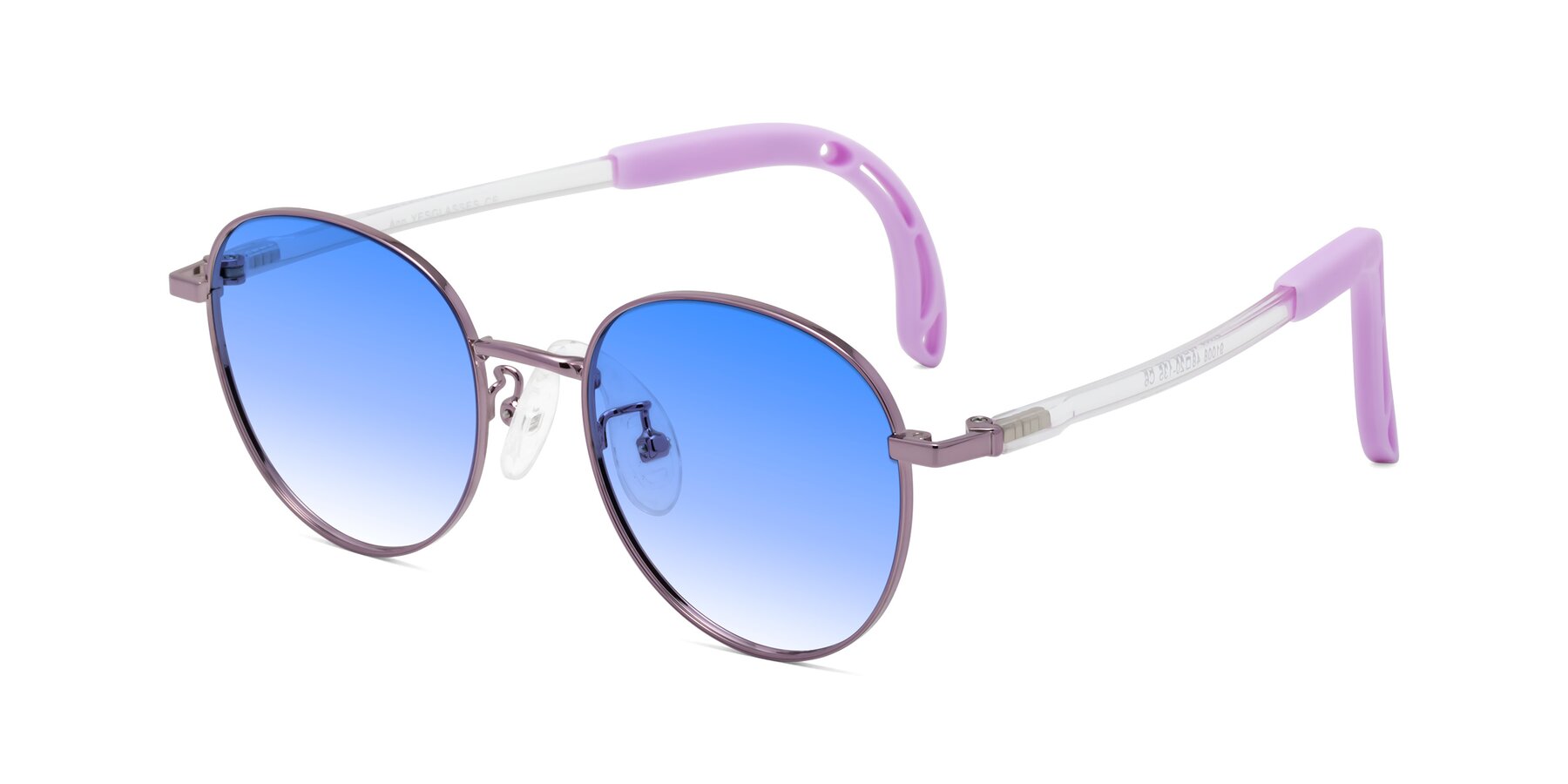 Angle of Ann in Magician Purple with Blue Gradient Lenses