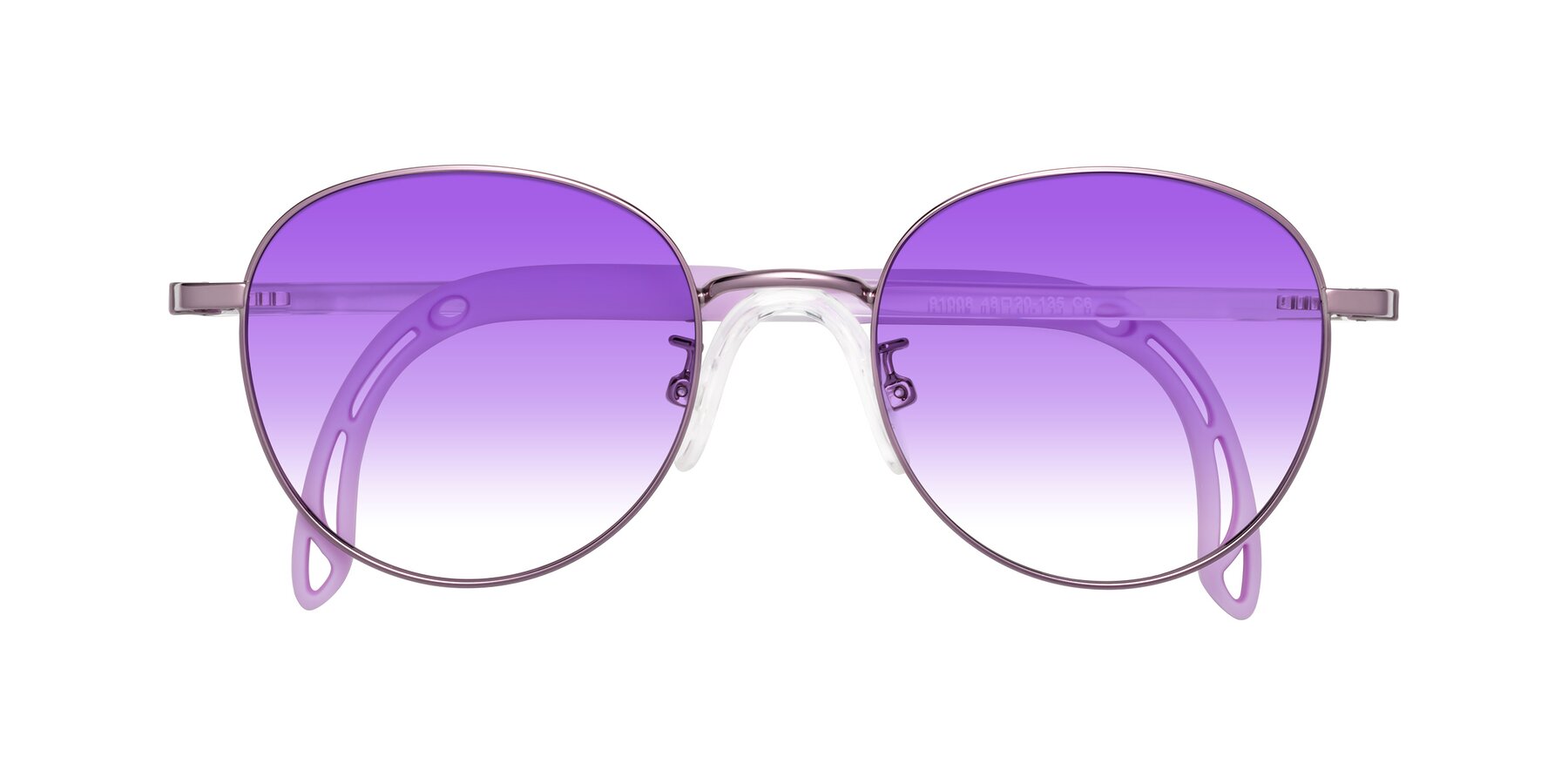 Folded Front of Ann in Magician Purple with Purple Gradient Lenses