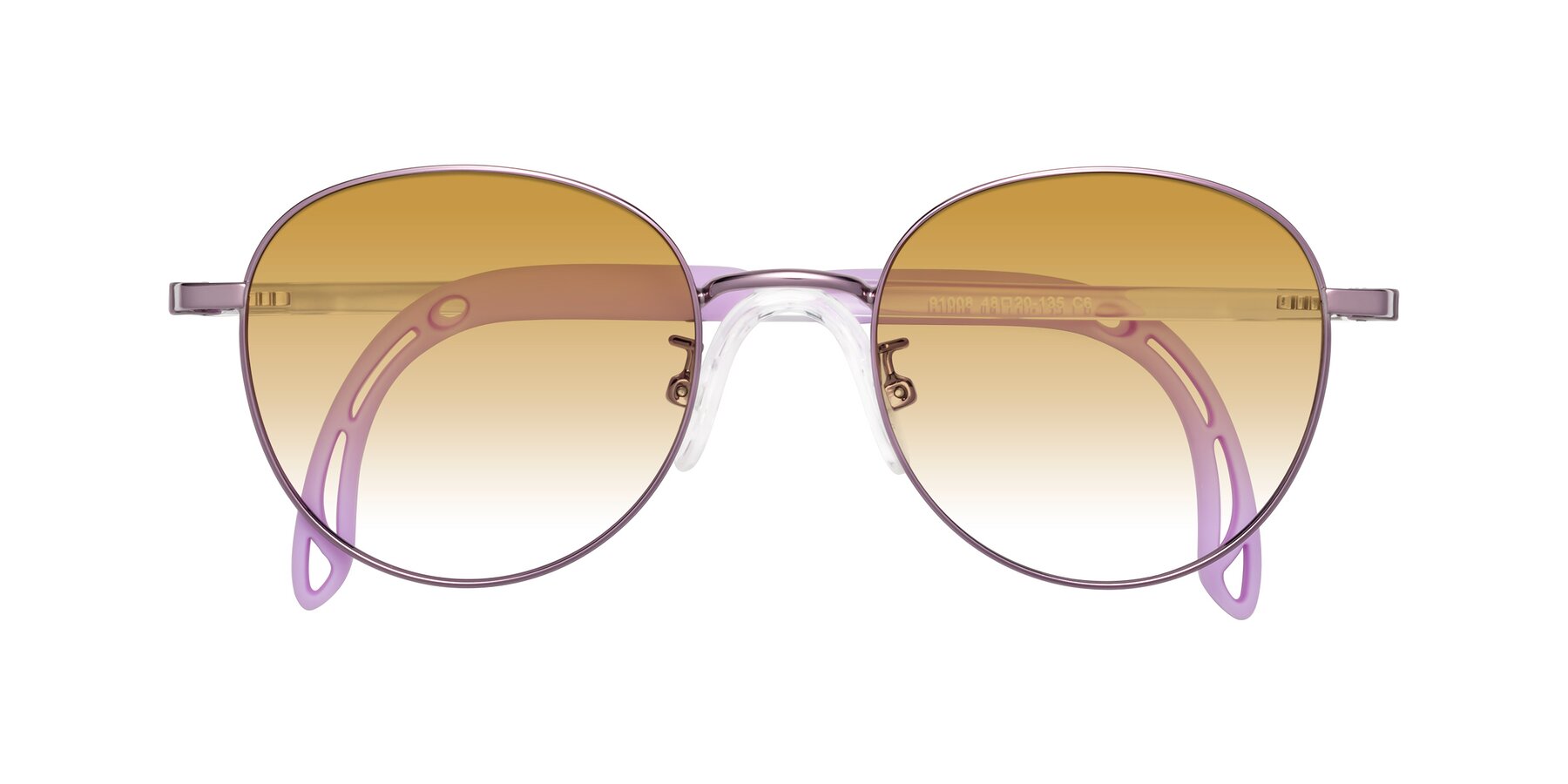 Folded Front of Ann in Magician Purple with Champagne Gradient Lenses