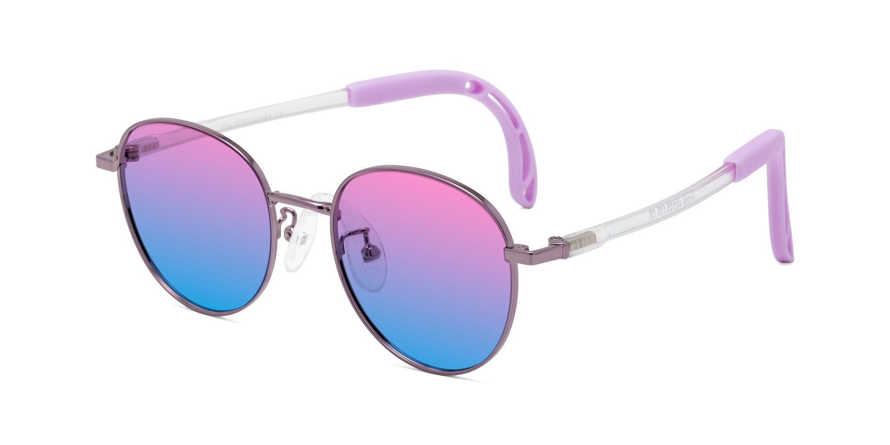 Angle of Ann in Magician Purple with Pink / Blue Gradient Lenses