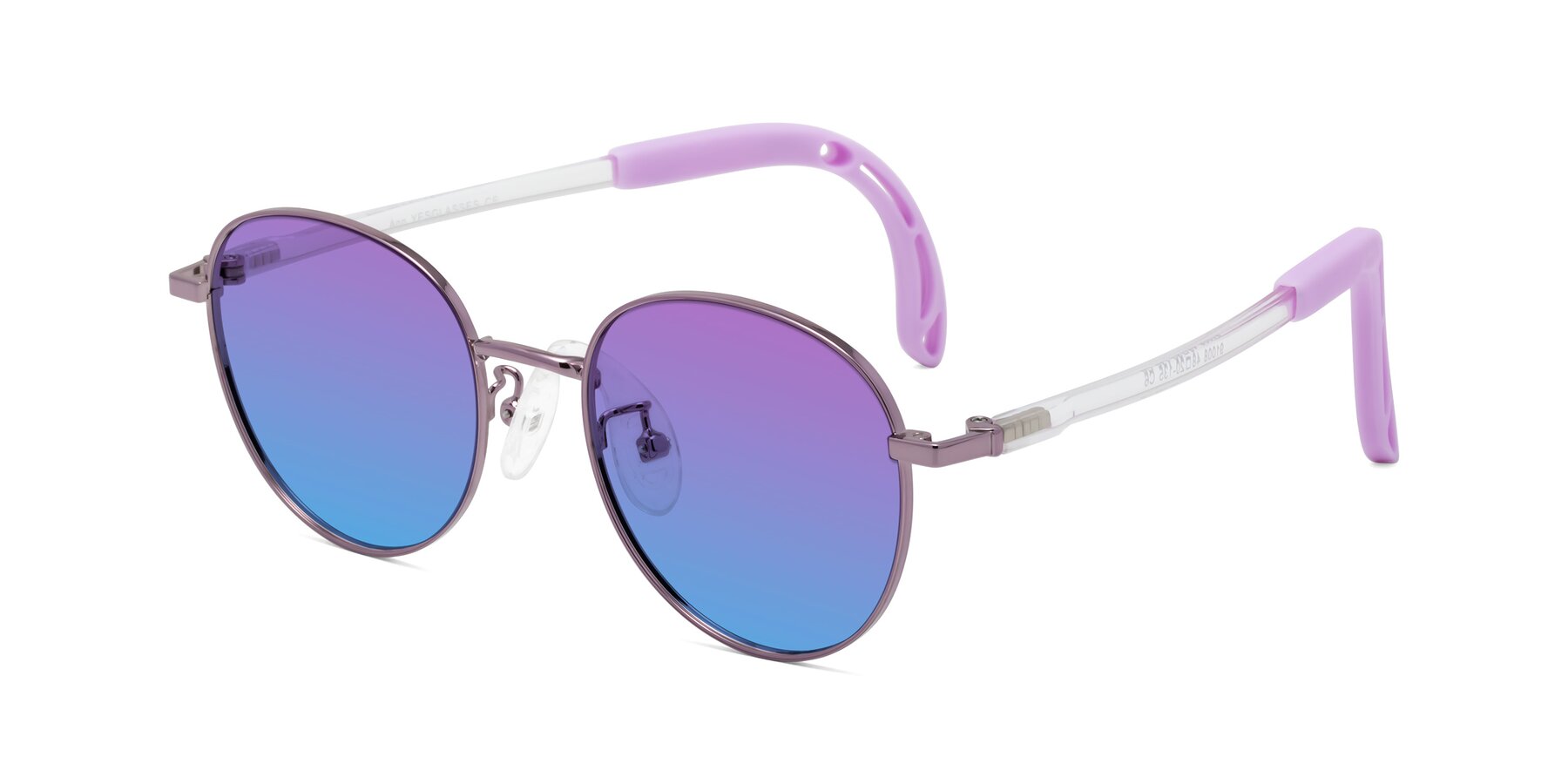 Angle of Ann in Magician Purple with Purple / Blue Gradient Lenses