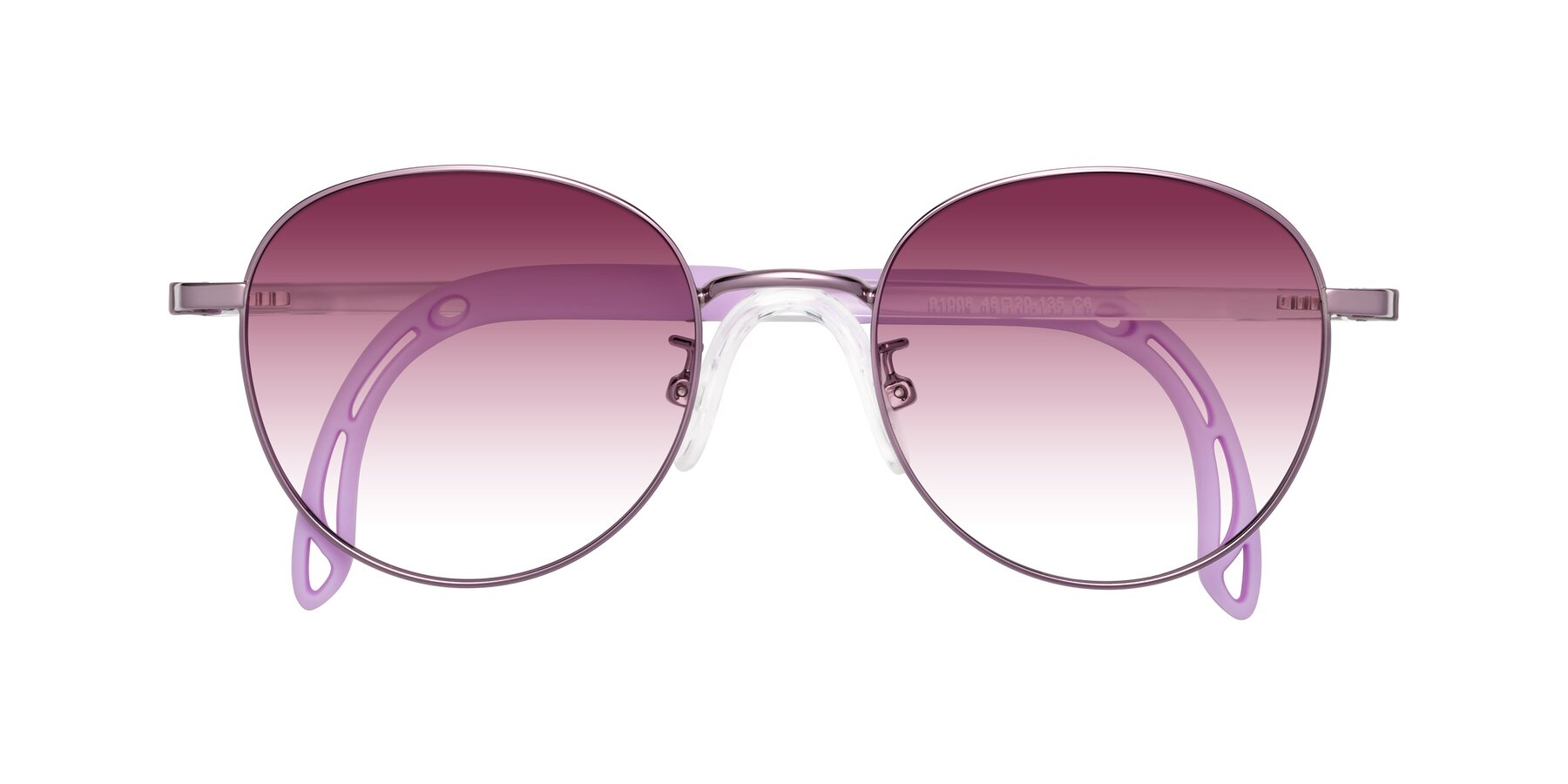 Folded Front of Ann in Magician Purple with Wine Gradient Lenses