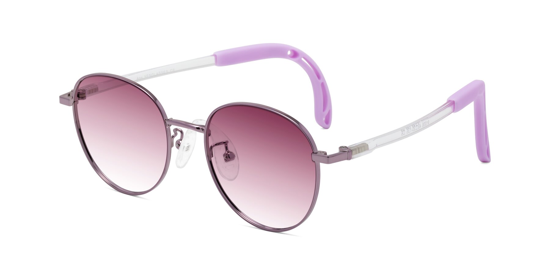 Angle of Ann in Magician Purple with Wine Gradient Lenses