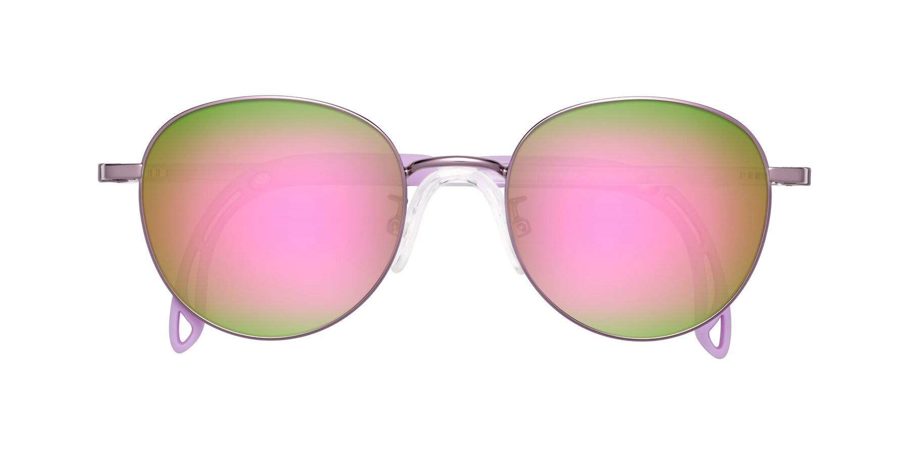 Folded Front of Ann in Magician Purple with Pink Mirrored Lenses