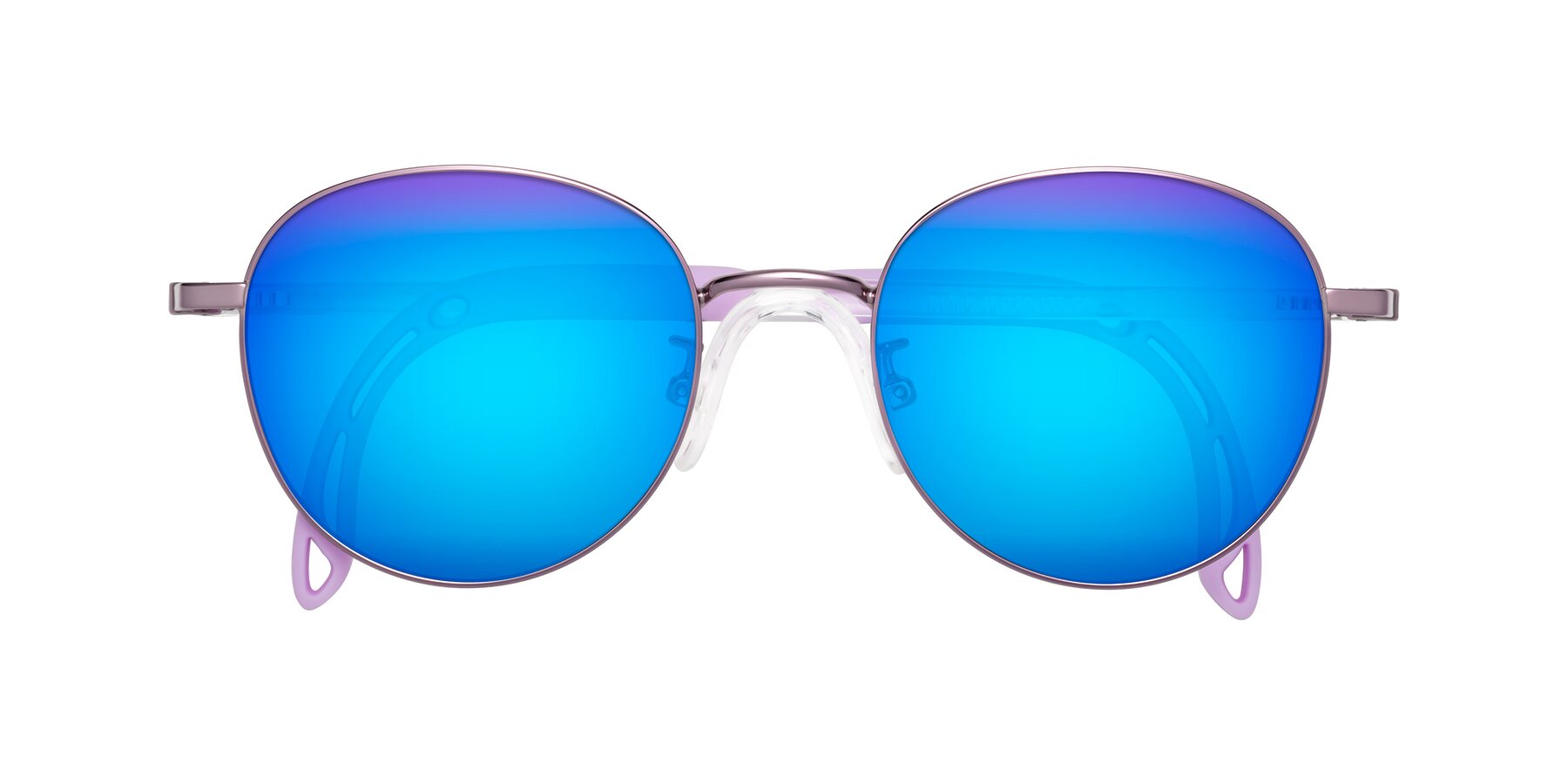 Folded Front of Ann in Magician Purple with Blue Mirrored Lenses