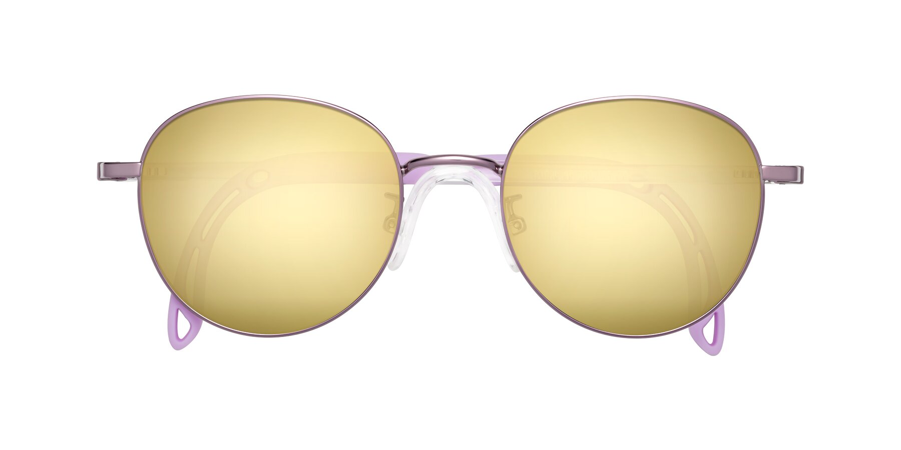 Folded Front of Ann in Magician Purple with Gold Mirrored Lenses