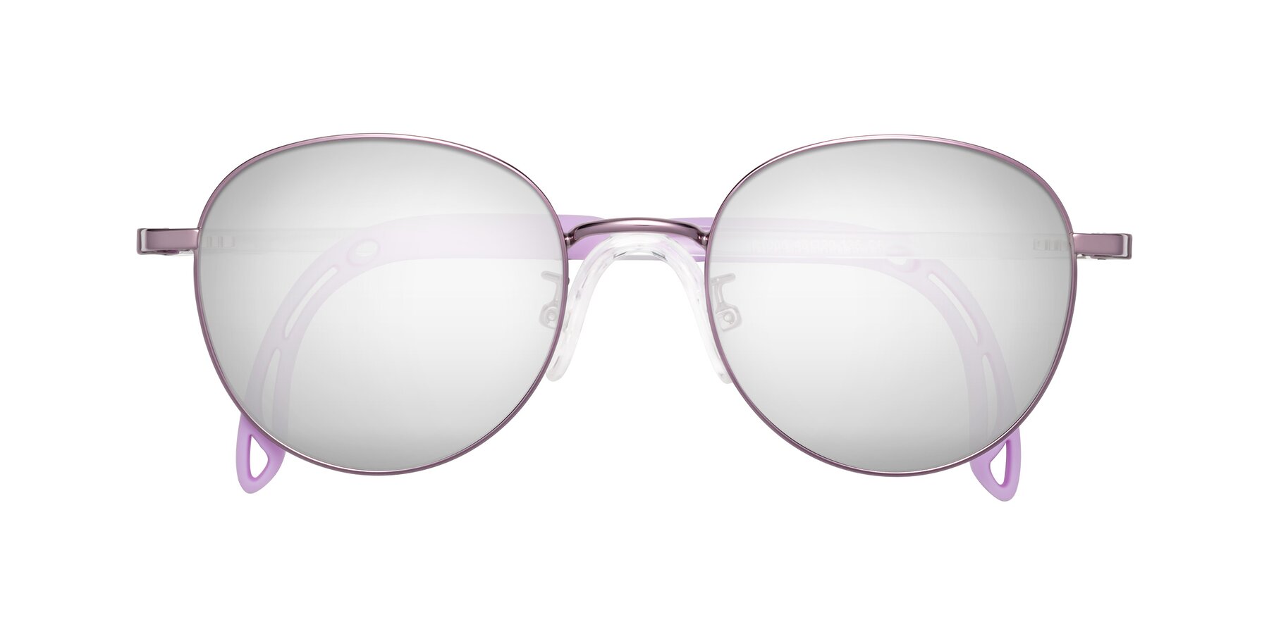 Folded Front of Ann in Magician Purple with Silver Mirrored Lenses