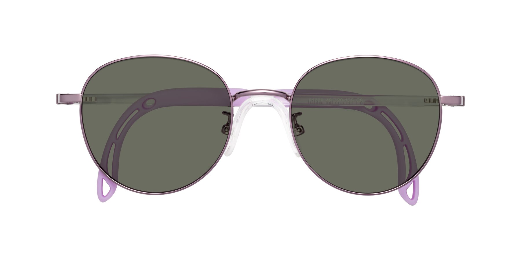 Folded Front of Ann in Magician Purple with Gray Polarized Lenses