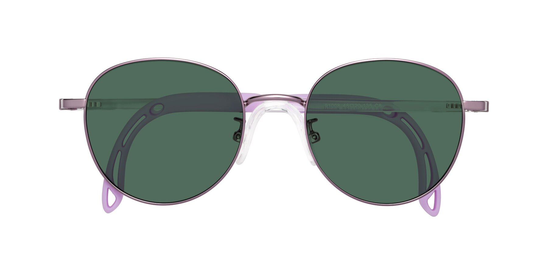 Folded Front of Ann in Magician Purple with Green Polarized Lenses