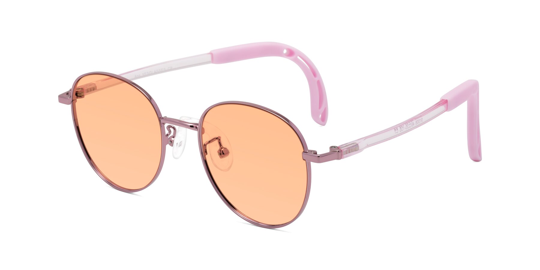 Angle of Ann in Artist Pink with Light Orange Tinted Lenses