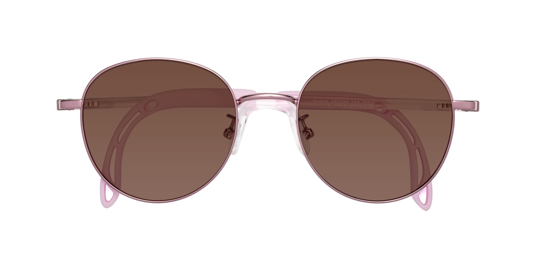 Folded Front of Ann in Artist Pink with Brown Tinted Lenses