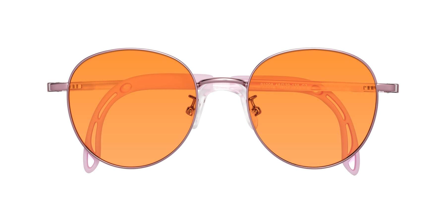 Folded Front of Ann in Artist Pink with Orange Tinted Lenses